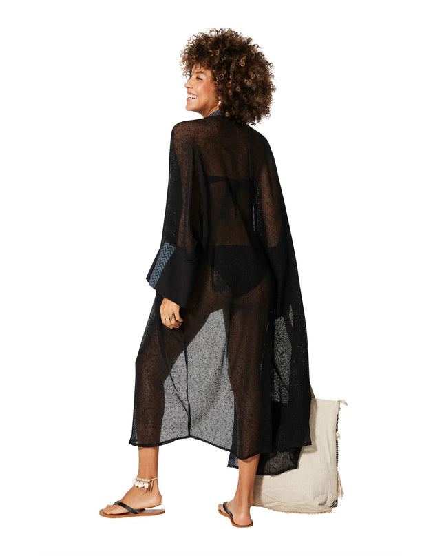 Kimono Estivo Lungo Nero KIMONO ESTIVO MBK5007A La Mano Boho 