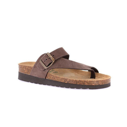 Grunland Sandalo Plantare Infradito Sughero Bio Donna in Nabuk Marrone CB0327 HOLA MARRONE Grunland 