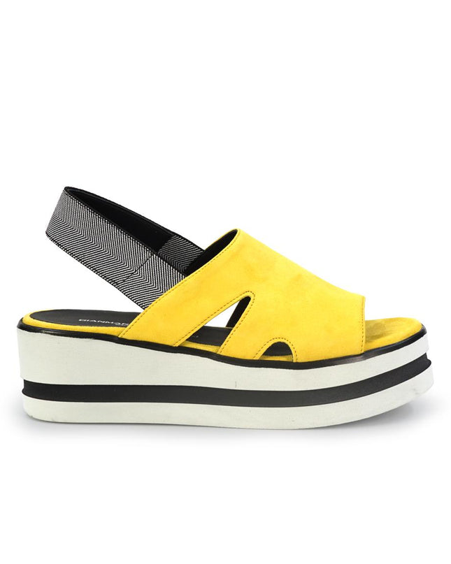 Gianmarco Sorelli Sandalo Donna Platform con Zeppa in Camoscio Giallo 2101 XARA YELLOW Gianmarco Sorelli 