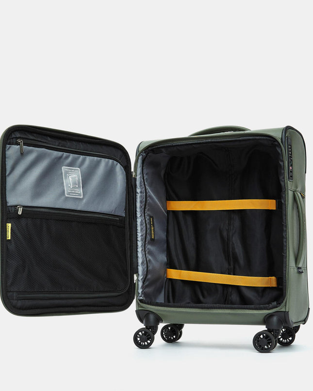 Trolley Bagaglio a Mano Softy Verde 4 Ruote OSV01 ECO COATED PINE GREEN Mandarina Duck 