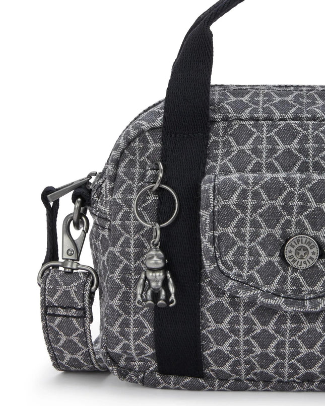 Kipling Borsetta a Spalla con Tracolla in Tessuto Denim Grey - MARIO SPATARELLA