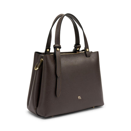 Borse Donna Frau a Mano con Tracolla in Pelle Cioccolato - MARIO SPATARELLA