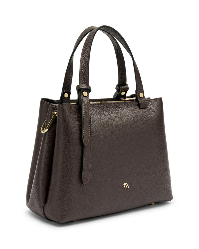 Borse Donna Frau a Mano con Tracolla in Pelle Cioccolato - MARIO SPATARELLA