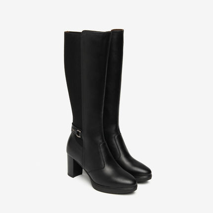 Nero Giardini Stivali Donna con Elastico al Polpaccio in Pelle Nero I514600D NERO 100 Nero Giardini 