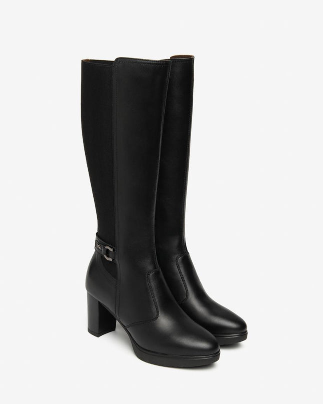 Nero Giardini Stivali Donna con Elastico al Polpaccio in Pelle Nero I514600D NERO 100 Nero Giardini 