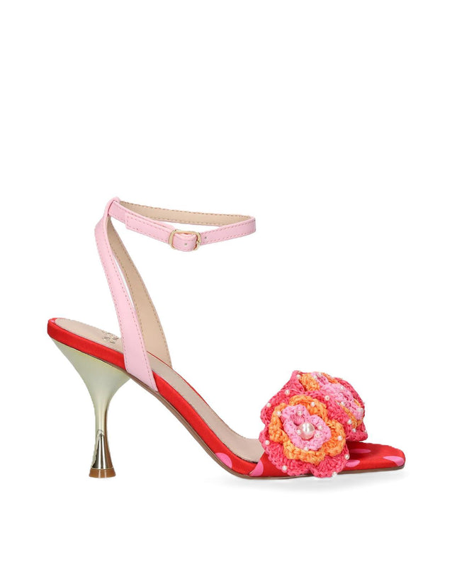 Exe Sandalo Donna Multicolore Fantasia con Tacco Stiletto Specchio ANITA 116 FLOWER MULTI Exe 