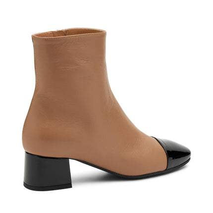 Stivaletti Donna Pelle Bicolore 66Q5 NOISETTE Frau 