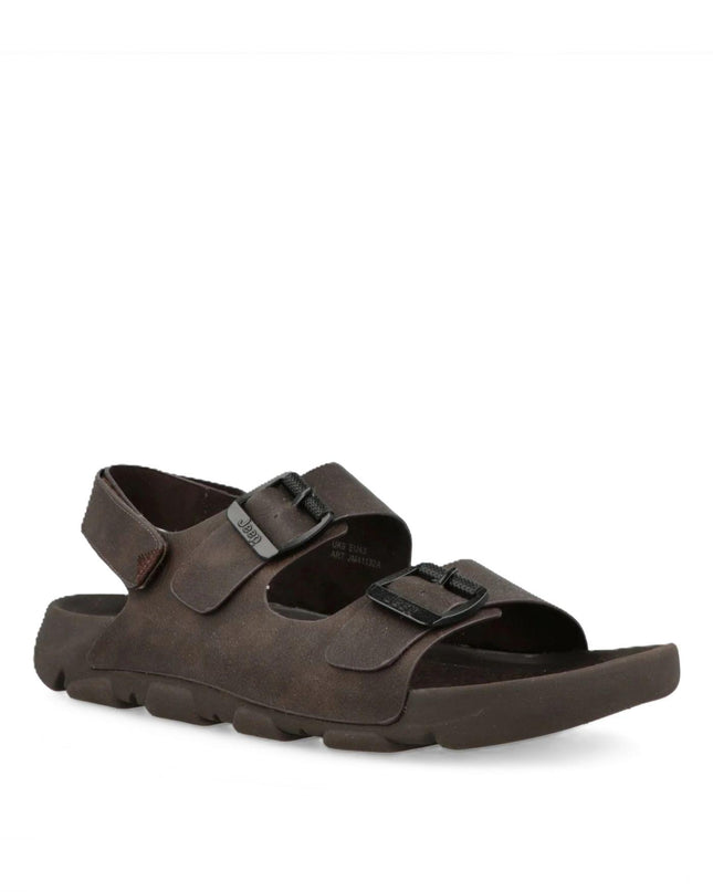 Jeep Sandali Trekking Outdoor Uomo in Ecopelle Marrone - MARIO SPATARELLA