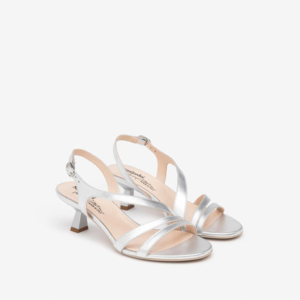 Nero Giardini Sandali Donna Tacco Svasato in Pelle Argento E513222DE ARGENTO 700 Nero Giardini 