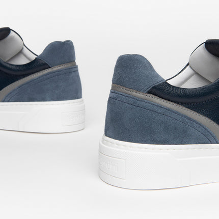 Nero Giardini Sneakers Uomo in Pelle Blu con Zip E400241U BLU 200 Nero Giardini 