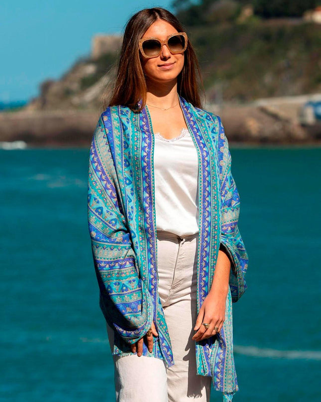 Foulard in Lana Misto Seta Lavanda ASW12F LAVANDA Colores de Otono 