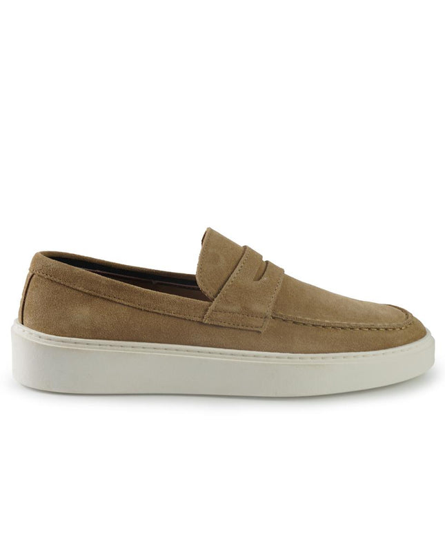 Vueva Mocassini Barca Uomo in Camoscio Beige MS638R03 BEIGE Vueva 