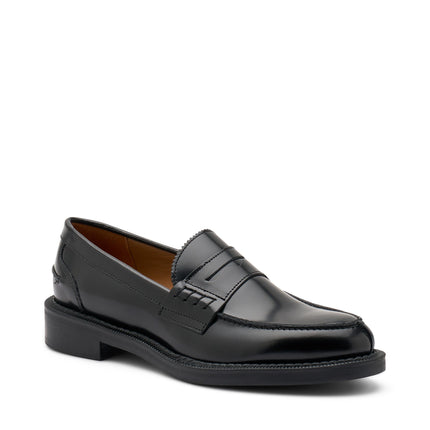 Mocassini Frau Donna College in Pelle Nero 95U0 BRUSH BLACK Frau 