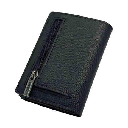 Moero Pro Plus Saffiano Black Zip Portafoglio Slim - MARIO SPATARELLA