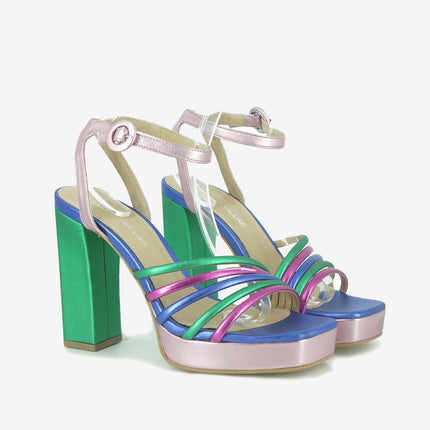 Sandali Donna Multicolor Tacco Alto 675 MULTICOLOR Tsakiris Mallas 