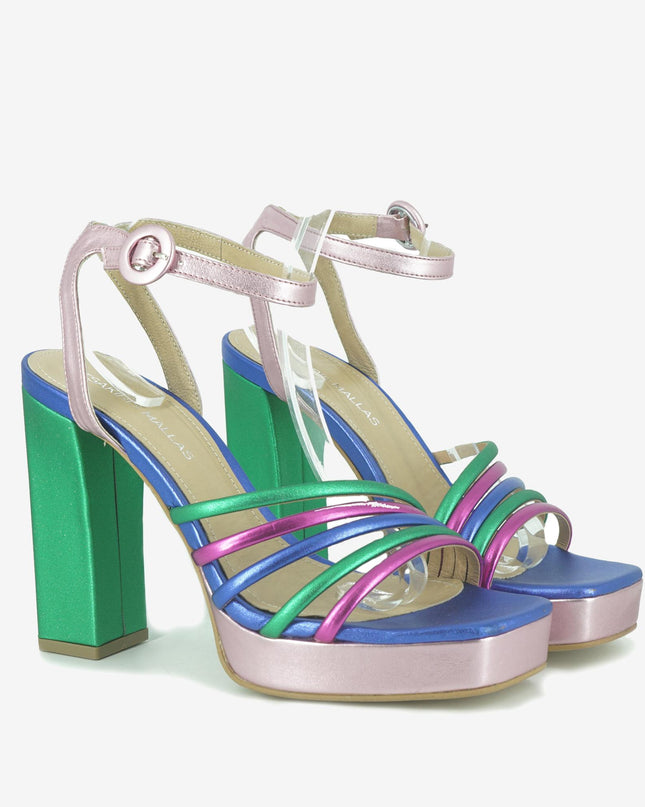 Sandali Donna Multicolor Tacco Alto 675 MULTICOLOR Tsakiris Mallas 
