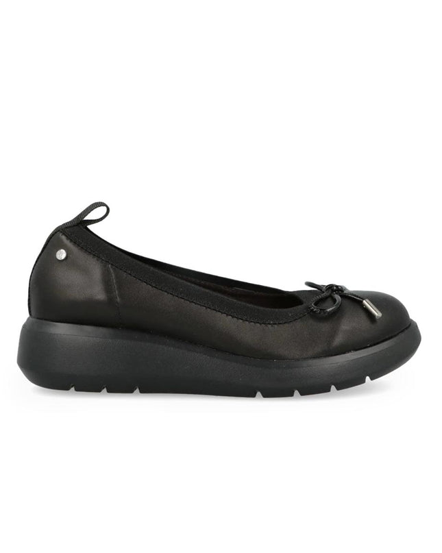 Impronte Ballerine con Zeppa in Pelle Nero - MARIO SPATARELLA