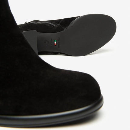 Nero Giardini Stivaletti Donna con Tacco in Camoscio Nero - MARIO SPATARELLA
