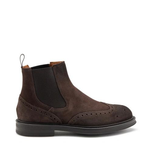 Stivaletti Chelsea Oxford Uomo in Camoscio Marrone 73C6 PEPE Frau 