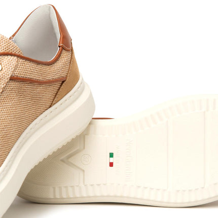 NeroGiardini Sneakers Donna in Pelle e Tessuto Ambra - MARIO SPATARELLA