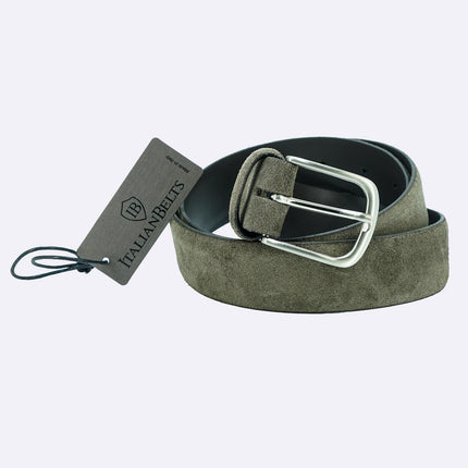 Cintura Uomo in Camoscio Taupe 09.35 TAUPE Italian Belts 