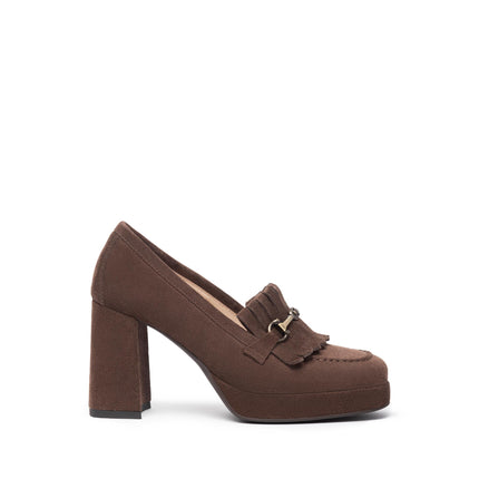 Mocassini Donna Tacco Plateau I308213D CASTAGNO 305 Nero Giardini 