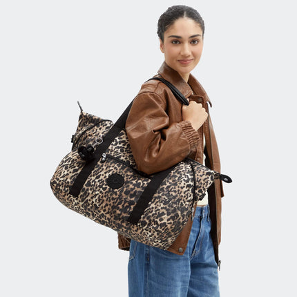 Kipling Borsone Shopper Viaggio in Tessuto Leopardato ART M LEOPARD Kipling 