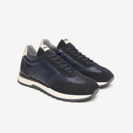 Nero Giardini Sneakers Bassa Uomo in Pelle Blu - MARIO SPATARELLA