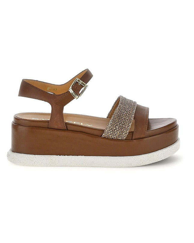 Stonefly Donna Sandalo Platform in Pelle Marrone 223737 ARIANNA 4 CIGAR BROWN Stonefly 