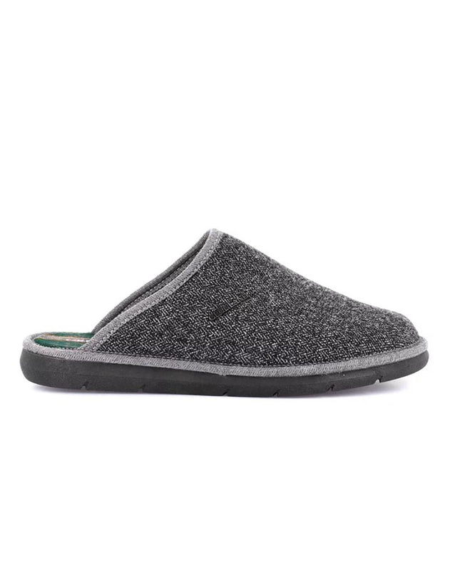 Pantofole Uomo Ciabatte in Tessuto Grigio - MARIO SPATARELLA