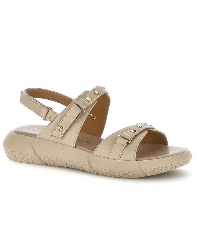 Stonefly Sandalo Donna con Doppio Velcro in Pelle Nude 223707 ZOE HUMUS BROWN Stonefly 