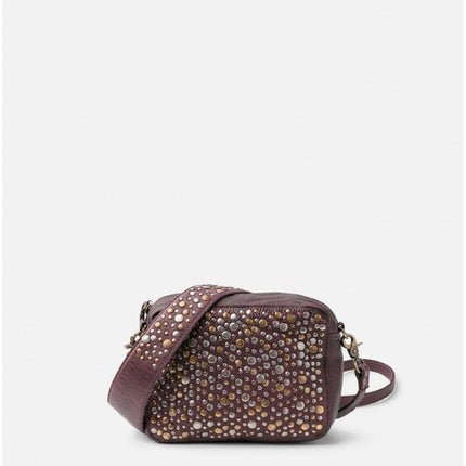 Biba Borsa a Tracolla con Borchie in Pelle Bordeaux - MARIO SPATARELLA