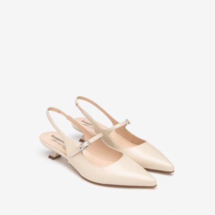 Nero Giardini Chanel a Punta in Vernice Latte Tacco Rocchetto E512261DE LATTE 711 Nero Giardini 
