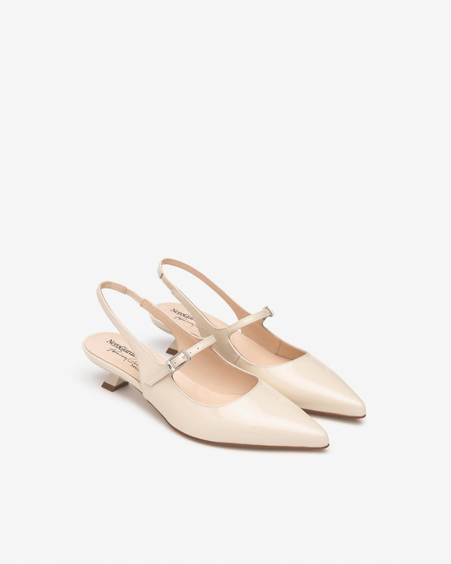 Nero Giardini Chanel a Punta in Vernice Latte Tacco Rocchetto E512261DE LATTE 711 Nero Giardini 