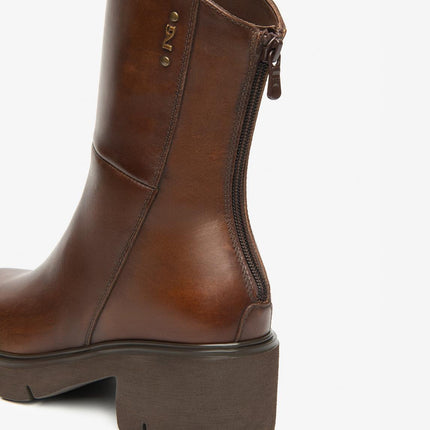 Nero Giardini Stivaletti Donna con Tacco in Pelle Marrone - MARIO SPATARELLA