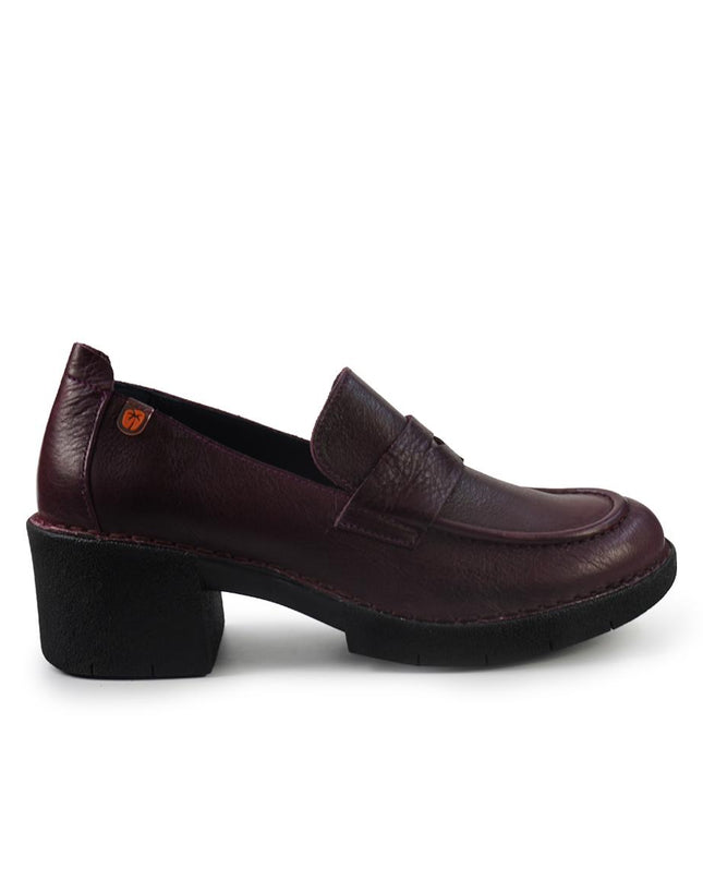 Jungla Mocassini Donna con Tacco in Pelle Viola 8127 VIOLA Jungla 