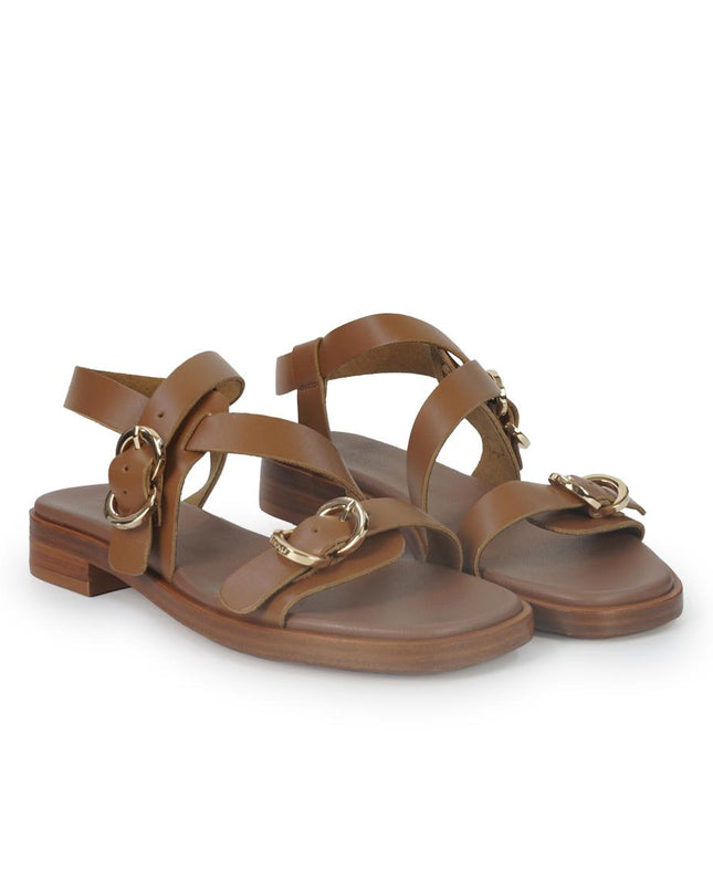 Frau Sandalo Basso Donna in Pelle Mou 87M6 LONDON MOU Frau 