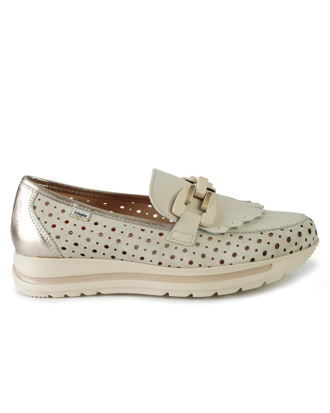 Callaghan Mocassini Donna in Pelle con Morsetto Bianco Off 40732 ELYS OFF Callaghan 