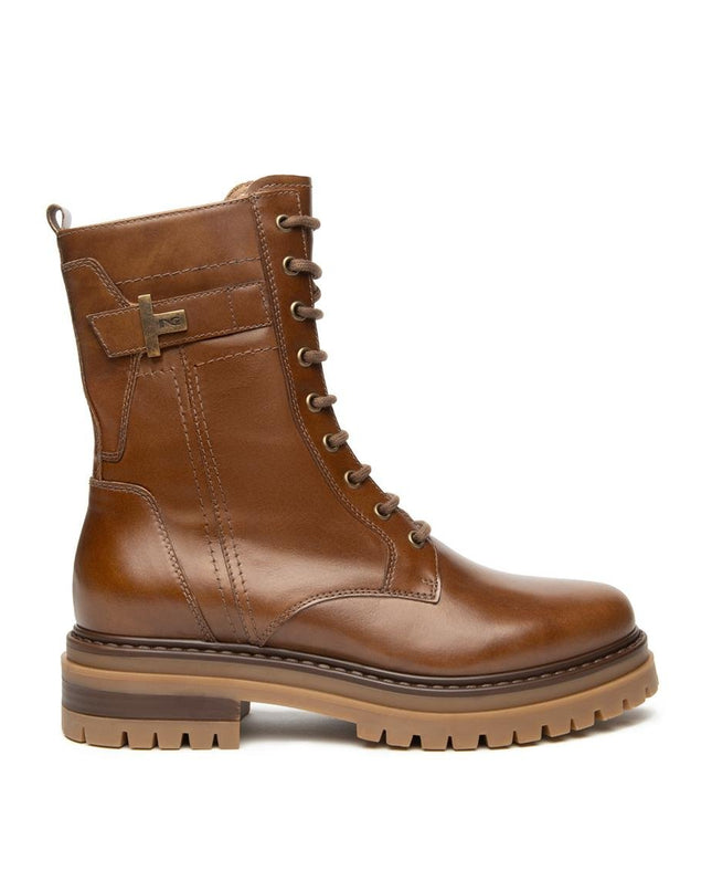 Nero Giardini Anfibi Donna in Pelle Cuoio - MARIO SPATARELLA