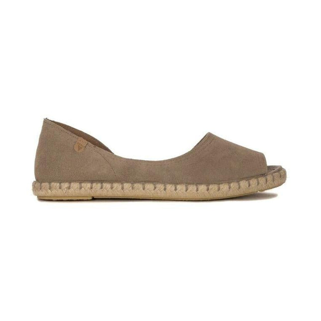Verbenas Espadrillas Bassa da Donna in Camoscio Pietra - MARIO SPATARELLA