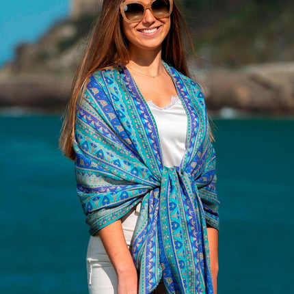 Foulard in Lana Misto Seta Lavanda ASW12F LAVANDA Colores de Otono 
