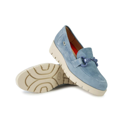 Callaghan Mocassini Donna con Zeppa in Camoscio Azzurro 58512 BARI CIELO Callaghan 