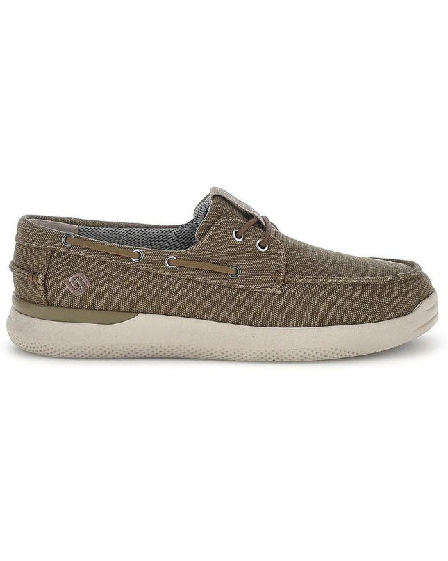 Stonefly Scarpa Uomo Barca in Tessuto Canvas Olive - MARIO SPATARELLA