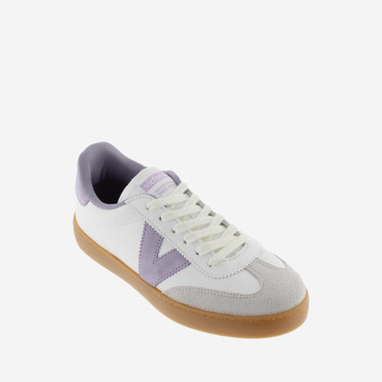 Victoria Sneakers Bassa Donna Bianco Lilla - MARIO SPATARELLA