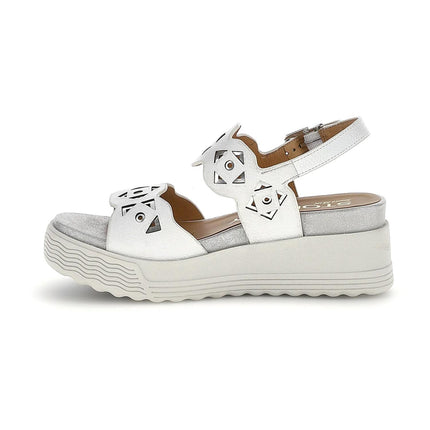 Stonefly Sandali Donna con Zeppa e Cinturino Bianco 223718 PARKY LASER WHITE Stonefly 