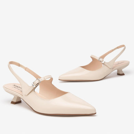 Nero Giardini Chanel a Punta in Vernice Latte Tacco Rocchetto E512261DE LATTE 711 Nero Giardini 