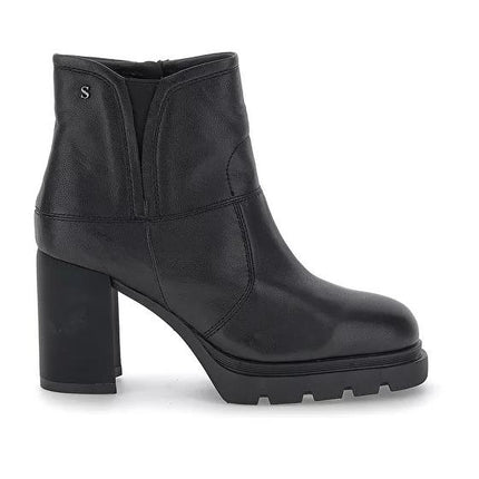 Stivaletti Donna Tacco Alto in Pelle Nero - MARIO SPATARELLA