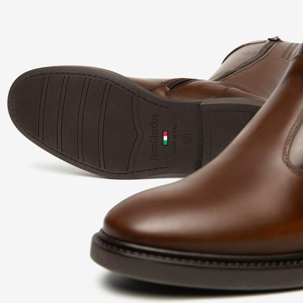 Nero Giardini Stivali Bassi Cavallerizza in Pelle Marrone I514714D BEIGE 412 Nero Giardini 