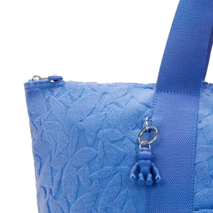 Kipling Borsone Shopper Viaggio Fantasia Blu ART M RESORT BEACH LEAVES TOWEL Kipling 