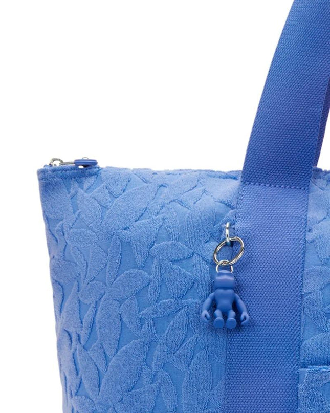 Kipling Borsone Shopper Viaggio Fantasia Blu ART M RESORT BEACH LEAVES TOWEL Kipling 